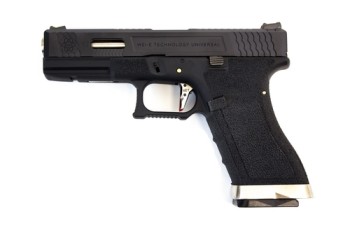 EU7 E-Force GBB Pistol (Black) (Silver Barrel)