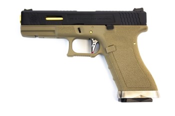 EU7 E-Force GBB Pistol (Black|Gold) (Gold Barrel)