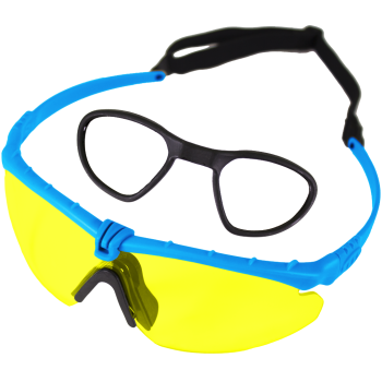 Battle Pro's Blue-Yellow - w/Insert Protective Eyewear