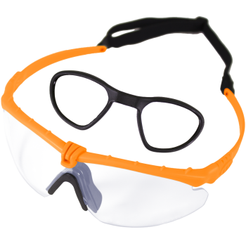 Battle Pro's Orange-Clear - w/Insert Protective Eyewear