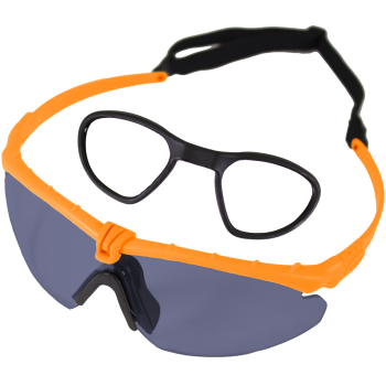Battle Pro's Orange-Smoked - w/Insert Protective Eyewear