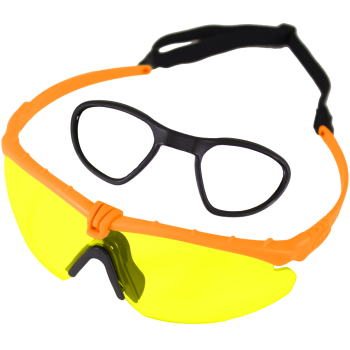 Battle Pro's Orange-Yellow - w/Insert Protective Eyewear
