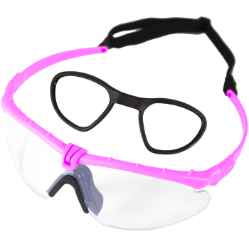 Battle Pro's Pink-Clear - w/Insert Protective Eyewear