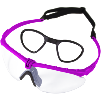 Battle Pro's Purple-Clear - w/Insert Protective Eyewear