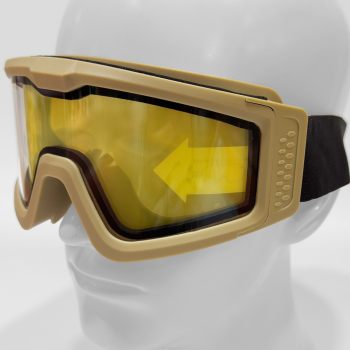 Battle Visor THERMAL Dual Lens Tan Protective Eyewear