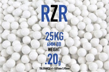 RZR Airsoft BBs (25kg Bulk Sack) (0.20g) (White)