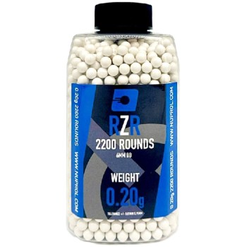 RZR Airsoft BBs (2200R Bottle) (0.20g) (White)