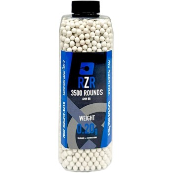RZR Airsoft BBs (3500R Bottle) (0.20g) (White)