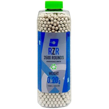 RZR Airsoft BBs Biodegradable (3500R Bottle) (0.20g) (White)