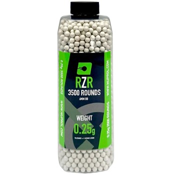RZR Airsoft BBs (3500R Bottle) (0.25g) (White)
