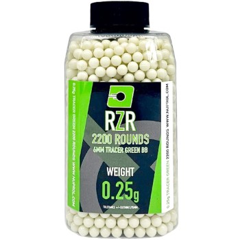 RZR Airsoft BBs Tracer (2200R Bottle) (0.25g) (Green)