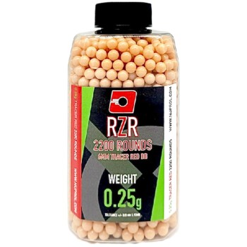 RZR Airsoft BBs Tracer (2200R Bottle) (0.25g) (Red)