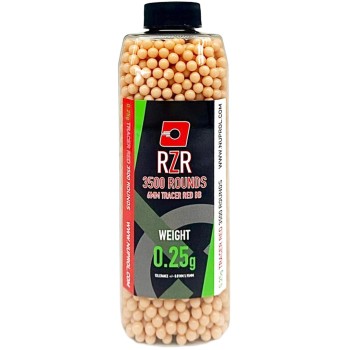 RZR Airsoft BBs Tracer (3500R Bottle) (0.25g) (Red)
