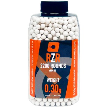 RZR Airsoft BBs (2200R Bottle) (0.30g) (White)
