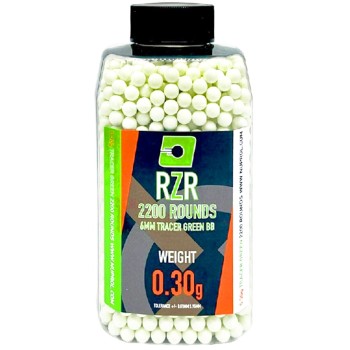RZR Airsoft BBs Tracer (2200R Bottle) (0.30g) (Green)