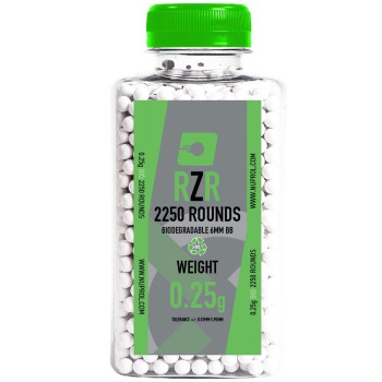 RZR Airsoft BBs 2250R (BIO - 0.25g)