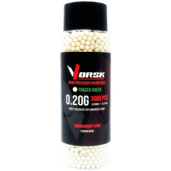 Airsoft BBs Tracer (3600R Bottle) (0.20g) (Green)