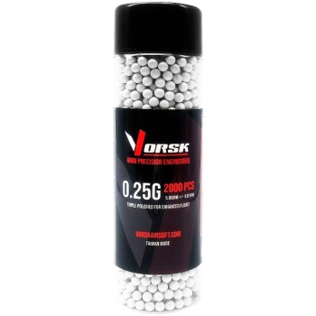 Airsoft BBs (2000R Bottle) (0.25g) (White)