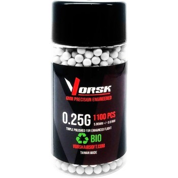 Airsoft BBs Biodegradable (1100R Bottle) (0.25g) (White)