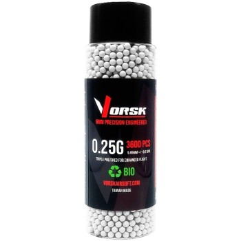 Airsoft BBs Biodegradable (3600R Bottle) (0.25g) (White)