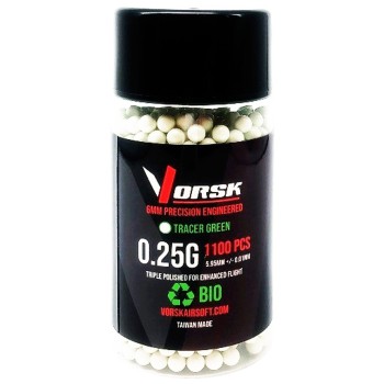 Airsoft BBs Biodegradable Tracer (1100R Bottle) (0.25g) (Green)