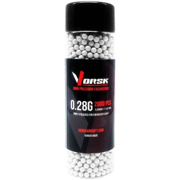 Airsoft BBs (2000R Bottle) (0.28g) (White)