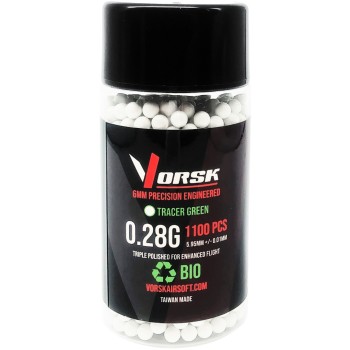 Airsoft BBs Biodegradable Tracer (1100R Bottle) (0.28g) (Green)