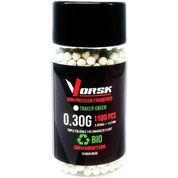 Airsoft BBs Biodegradable Tracer (1100R Bottle) (0.30g) (Green)