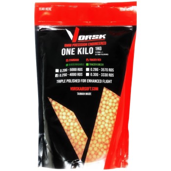 6mm Precision Airsoft BBs 1KG (TCR-RED - 0.25g)