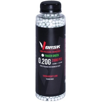 6mm Precision Airsoft BBs 2000R (TCR-GRN - 0.20g)