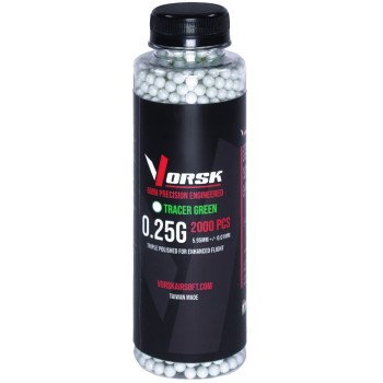 6mm Precision Airsoft BBs 2000R (TCR-GRN - 0.25g)