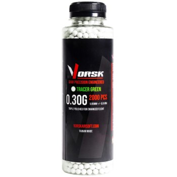6mm Precision Airsoft BBs 2000R (TCR-GRN - 0.30g)