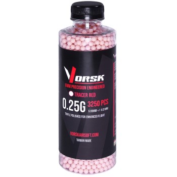 6mm Precision Airsoft BBs 3250R (TCR-RED - 0.25g)