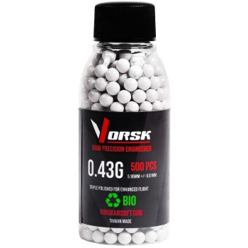 6mm Precision Airsoft BBs 500R (BIO - 0.43g)