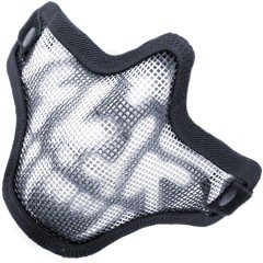 Mesh Lower Face Shield V1 Skull (Black)