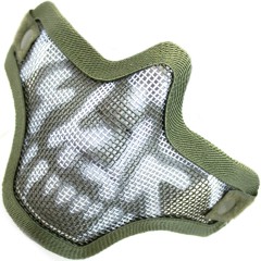 Mesh Lower Face Shield V1 Skull (Green)