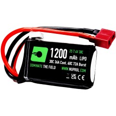 LiPo Battery 1200mAh 7.4v 30c (PEQ|Deans) 
