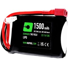 LiPo Battery 1500mAh 7.4v 20c (PEQ|Deans) 