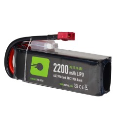 LiPo Battery 2200mAh 11.1v 45c (STK|Deans) 