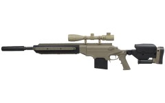 S&T ASW338 Spring Sniper Rifle Short Tan w/Silencer