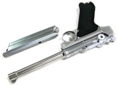 P08 Luger GBB Pistol (6") (Silver)
