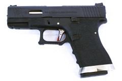 EU9 E-Force GBB Pistol (Black) (Silver Barrel)