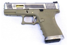 EU9 E-Force Tan (Tan-Gold Barrel) GBB Airsoft Pistol