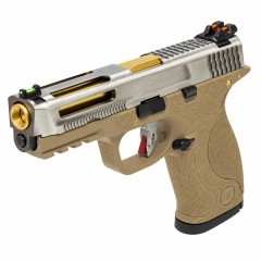 Big Bird E-Force Vented Tan (Silver-Gold) GBB Airsoft Pistol