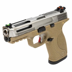 Big Bird E-Force Vented Tan (Silver-Silver) GBB Airsoft Pistol