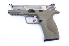 Big Bird E-Force Vented Tan (Silver-Silver) GBB Airsoft Pistol