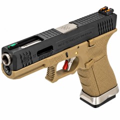 EU7 E-Force Tan (Black-Silver) GBB Airsoft Pistol