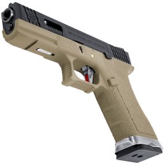 EU7 E-Force Tan (Black-Silver) GBB Airsoft Pistol