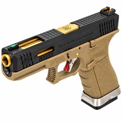 EU7 E-Force Tan (Black-Gold) GBB Airsoft Pistol