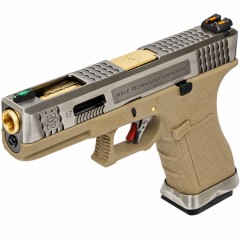 EU7 E-Force Tan (Silver-Silver) GBB Airsoft Pistol